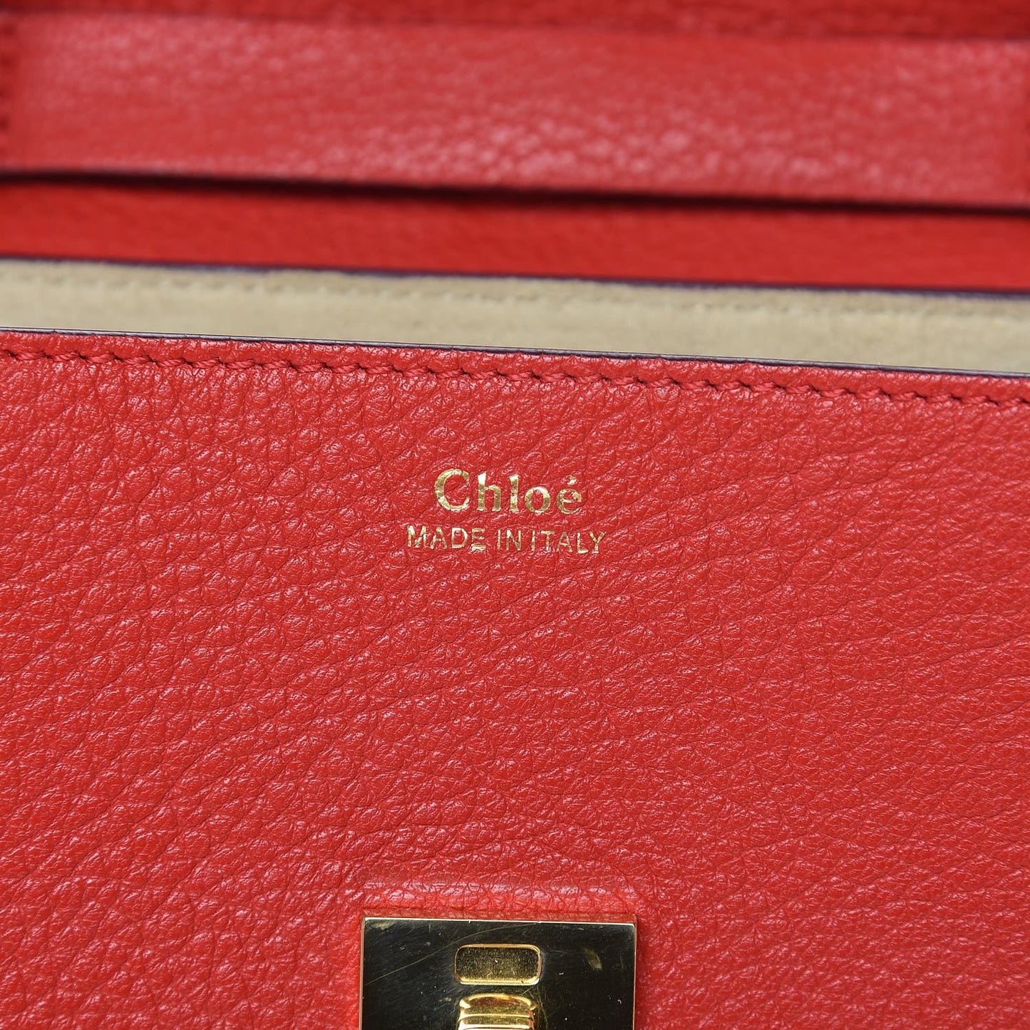 Grained Lambskin Mini Drew Shoulder Bag Plaid Red