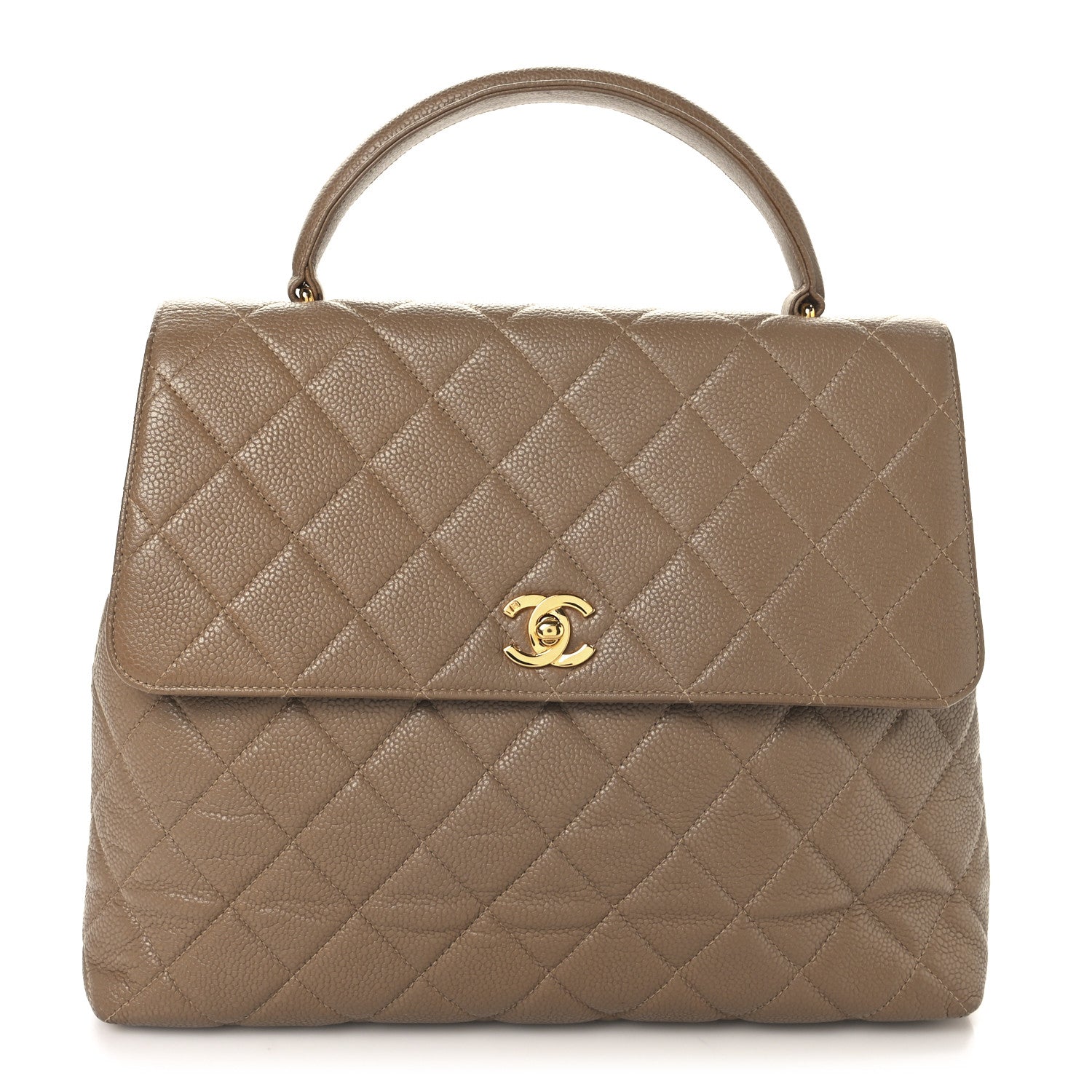 Chanel Caviar Quilted Jumbo Kelly Flap Beige 1 of 11
