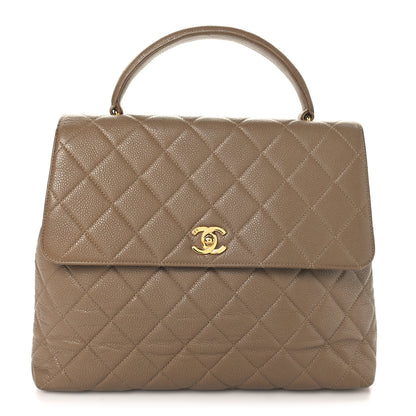 Chanel Caviar Quilted Jumbo Kelly Flap Beige 1 of 11