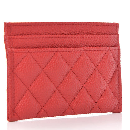Chanel Caviar Quilted Boy Card Holder Red 3 of 7