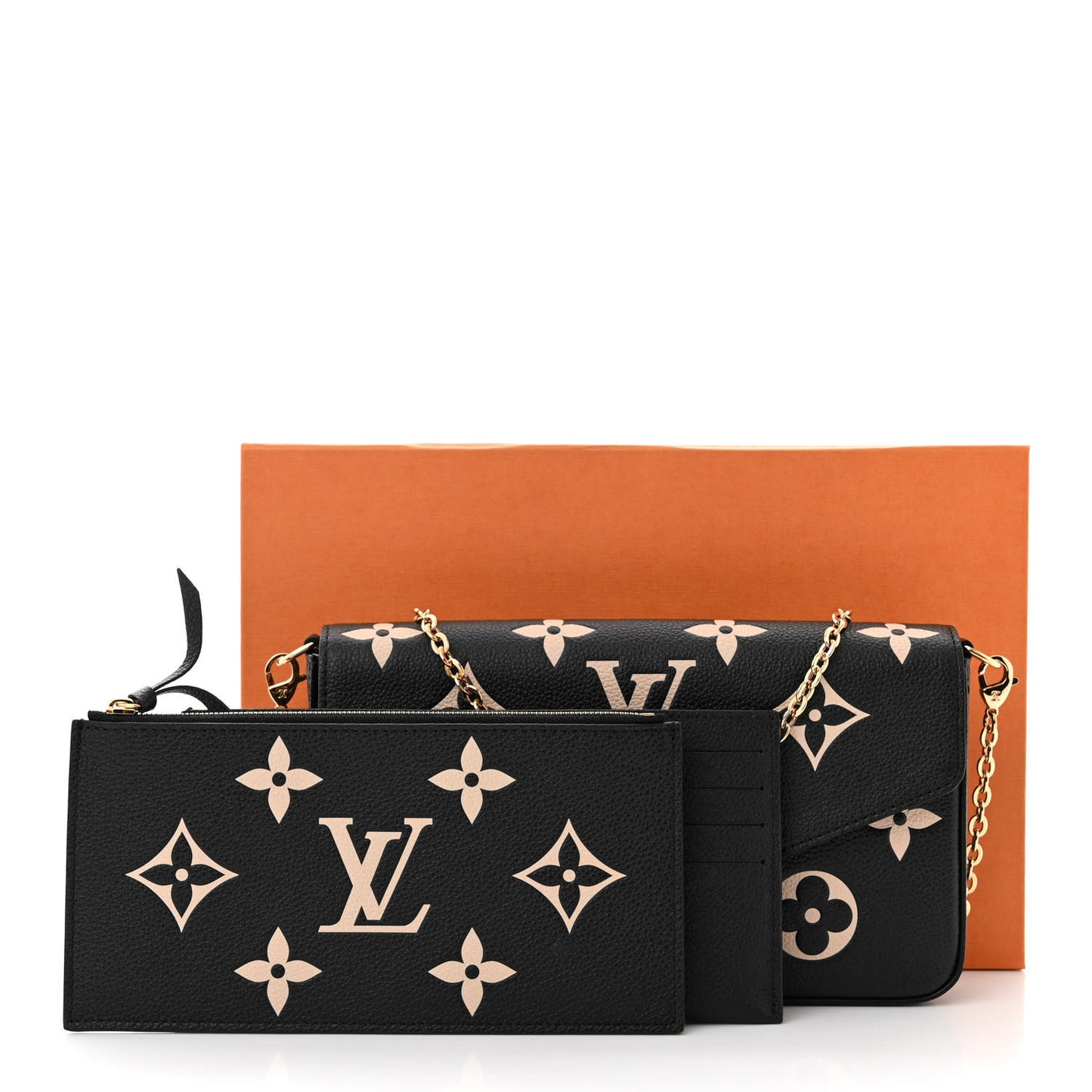 Empreinte Monogram Giant Felicie Pochette Black Beige