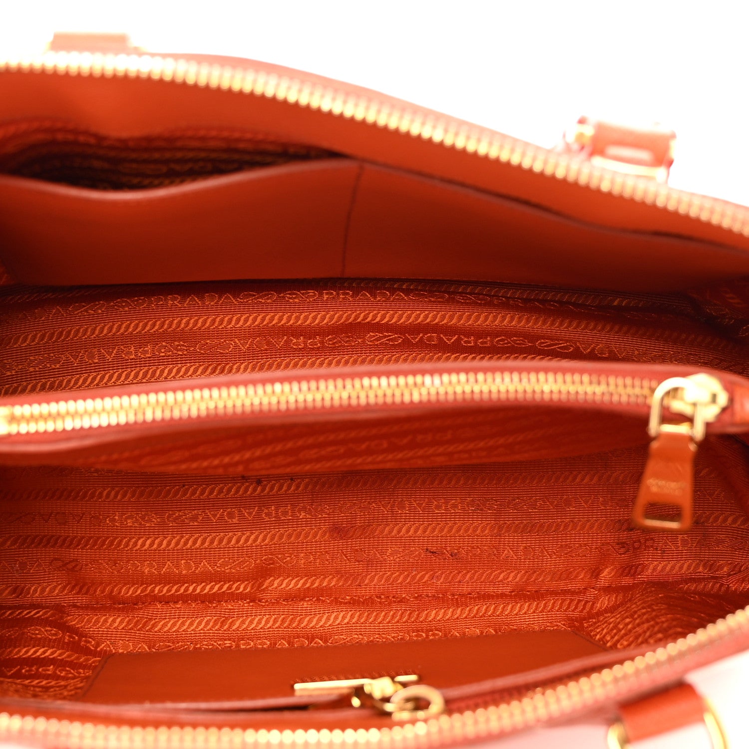 Prada Saffiano Lux Medium Promenade Tote Papaya 6 of 12