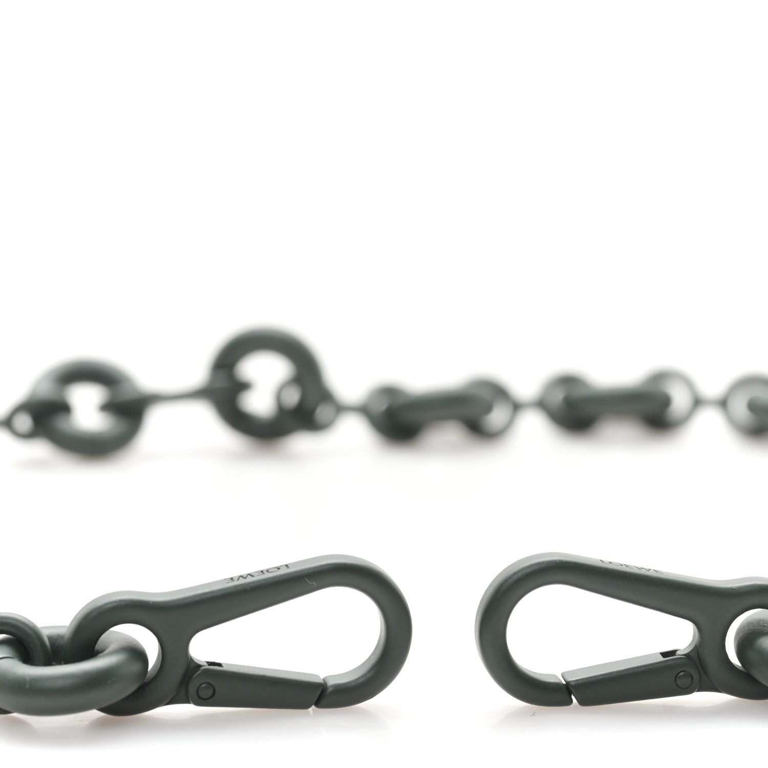 Loewe Brass Monochrome Donut Chain Shoulder Strap Olive Green 3 of 3