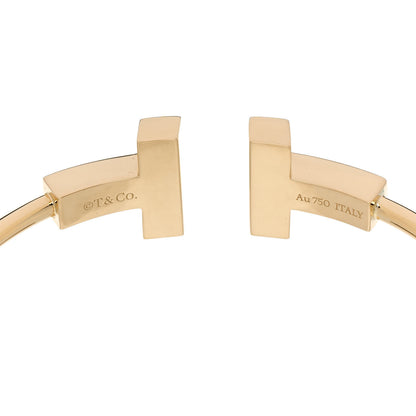 Tiffany 18K Yellow Gold T Wide Wire Bracelet 3 of 4