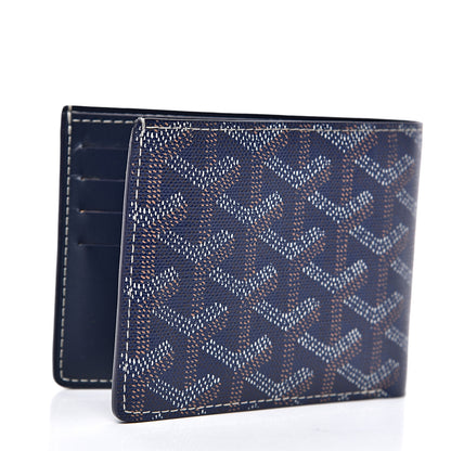 Goyard Goyardine Bi-Fold Victoire PM Wallet Navy 2 of 7