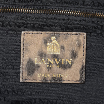 Lanvin Nubuck Leopard Print Large Happy Shoulder Bag 6 of 11