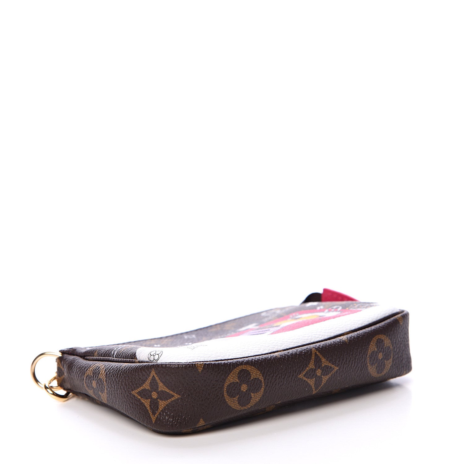 Louis Vuitton Monogram 2019 Christmas Animation Mini Courchevel Pochette Accessories Fuchsia 3 of 7