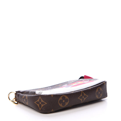 Louis Vuitton Monogram 2019 Christmas Animation Mini Courchevel Pochette Accessories Fuchsia 3 of 7