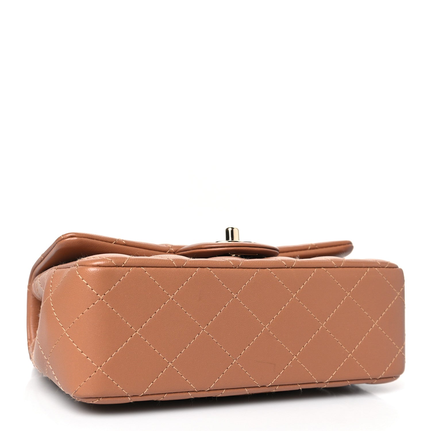 Chanel Lambskin Quilted Mini Rectangular Flap Brown 4 of 9