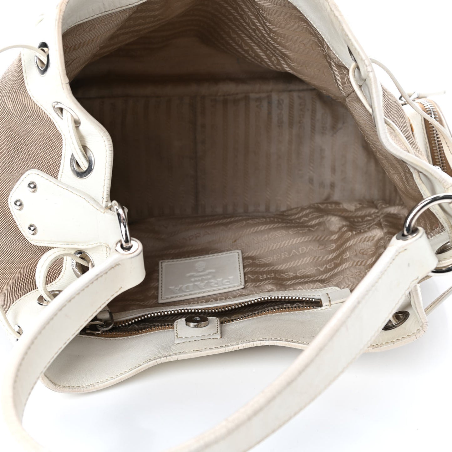 Jacquard Logo Hobo White