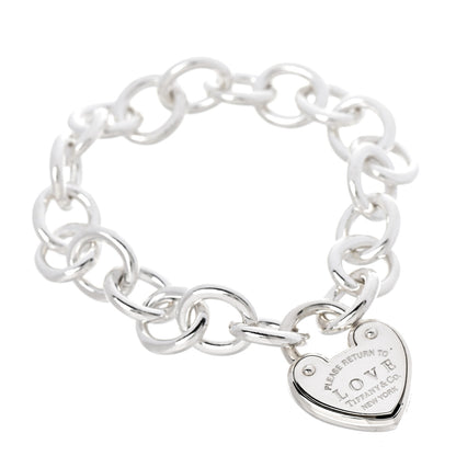 Tiffany Sterling Silver Return to Tiffany Love Lock Bracelet 1 of 7