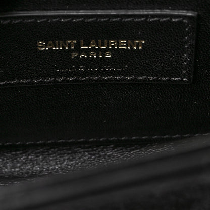 Saint Laurent Suede Small Classic Monogram Kate Tassel Satchel Black 6 of 9