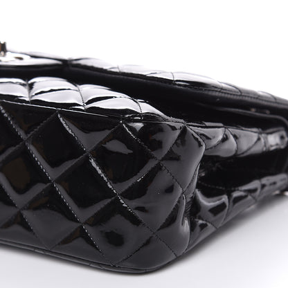 Chanel Patent Quilted Jumbo Double Flap Black 9 of 19