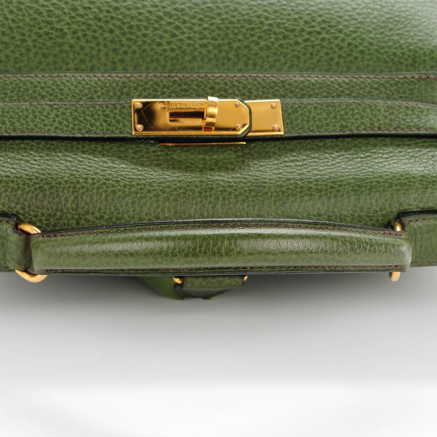 Hermes Buffle Gala Kelly Ado Backpack 28 Vert Olive 16 of 16