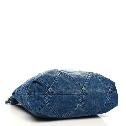 Chanel Denim Quilted Small Chanel 22 Blue 5 of 13