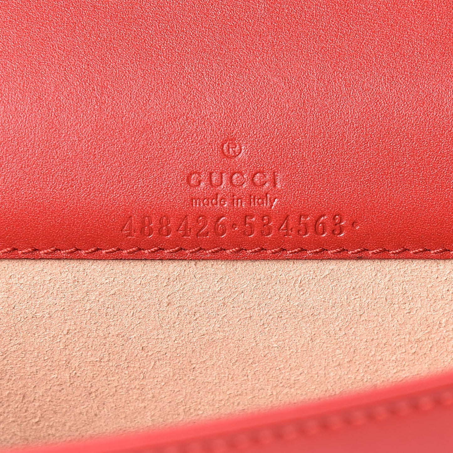 Calfskin Matelasse GG Marmont Mini Bag Hibiscus Red