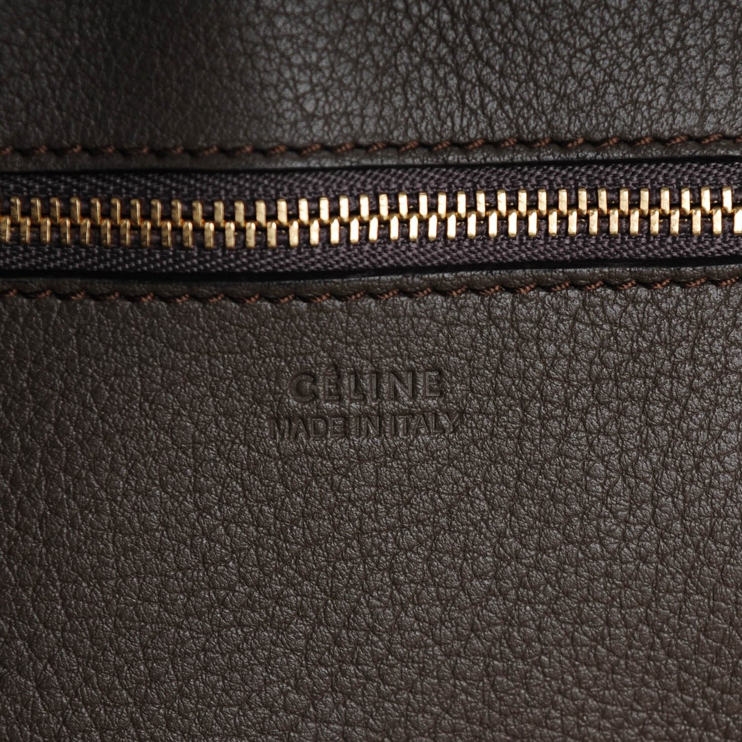 Crisped Calfskin Small Tie Knot Tote Dark Khaki