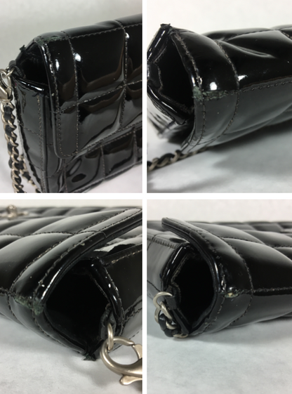 Chanel Patent East West Chocolate Bar Flap Black 6 of 12