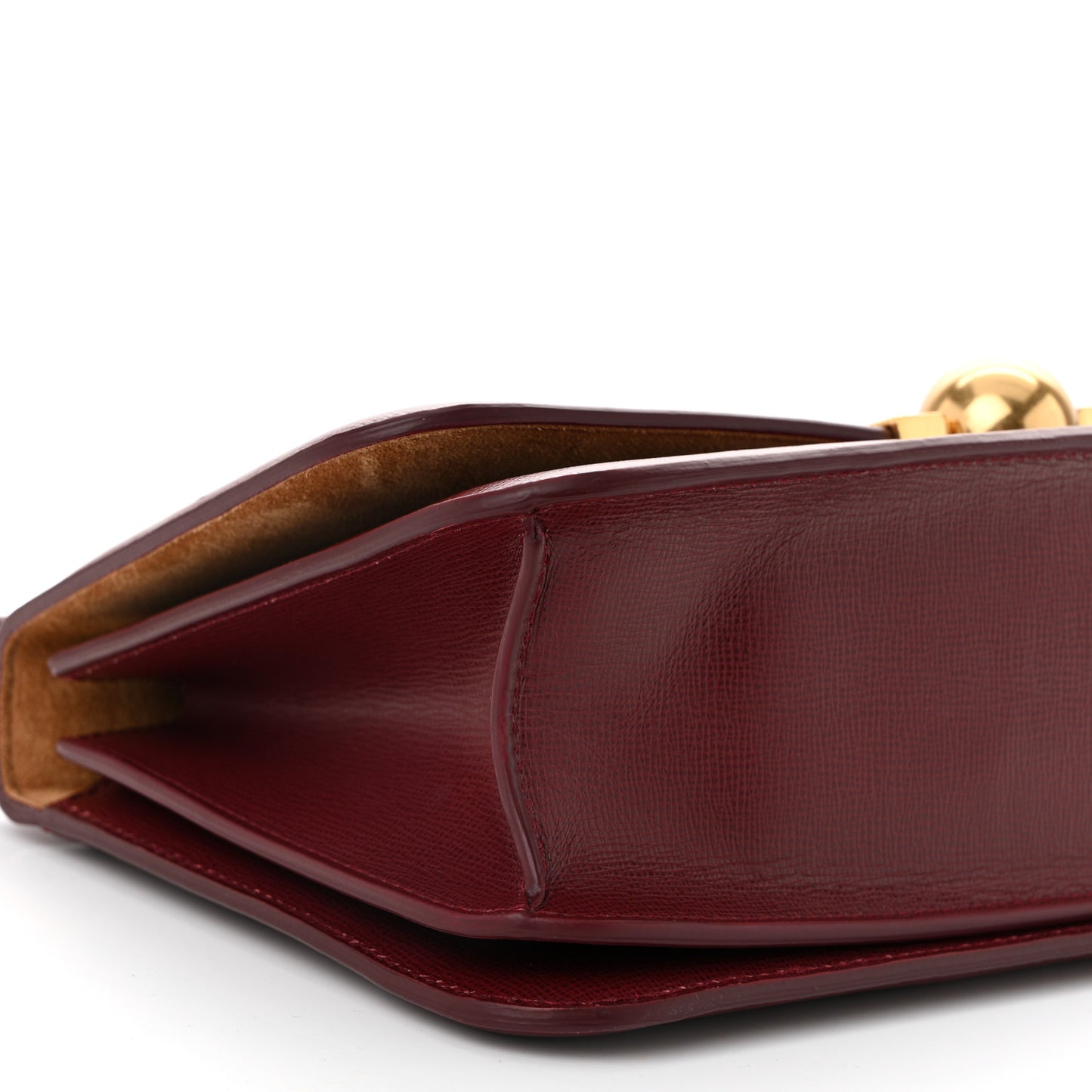 Calfskin Stamped Classic BV Bag Dark Red
