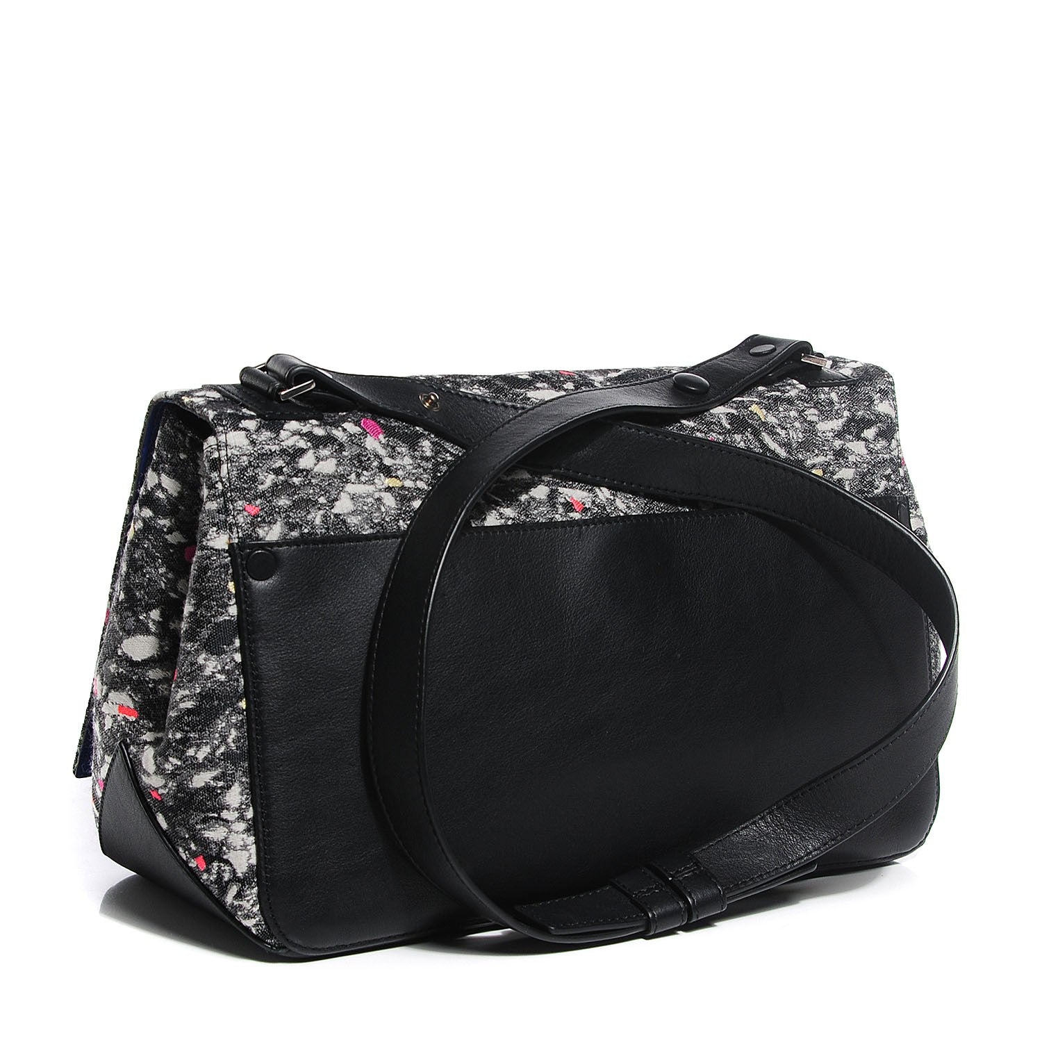 Proenza Schouler Wool Carpet Pad Large Courier Shoulder Bag Grey Multicolor 4 of 10