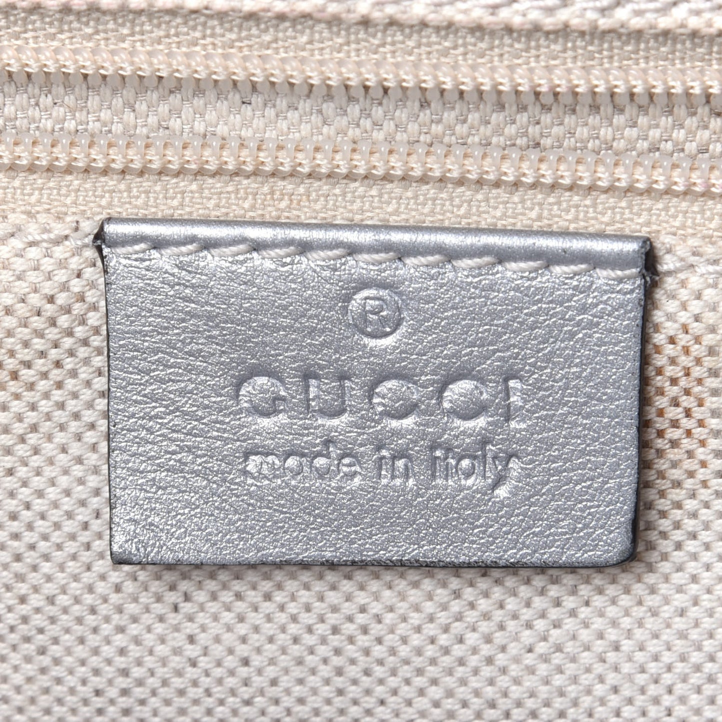 Guccissima Medium Sukey Tote Silver