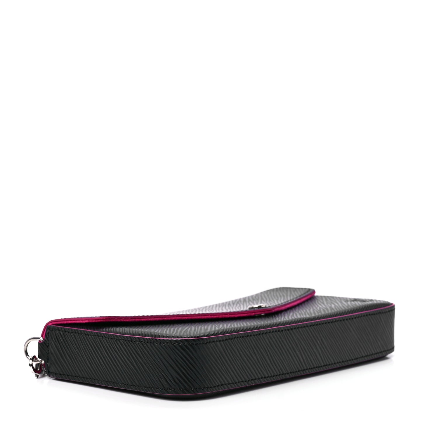 Epi Pochette Felicie Black Hot Pink