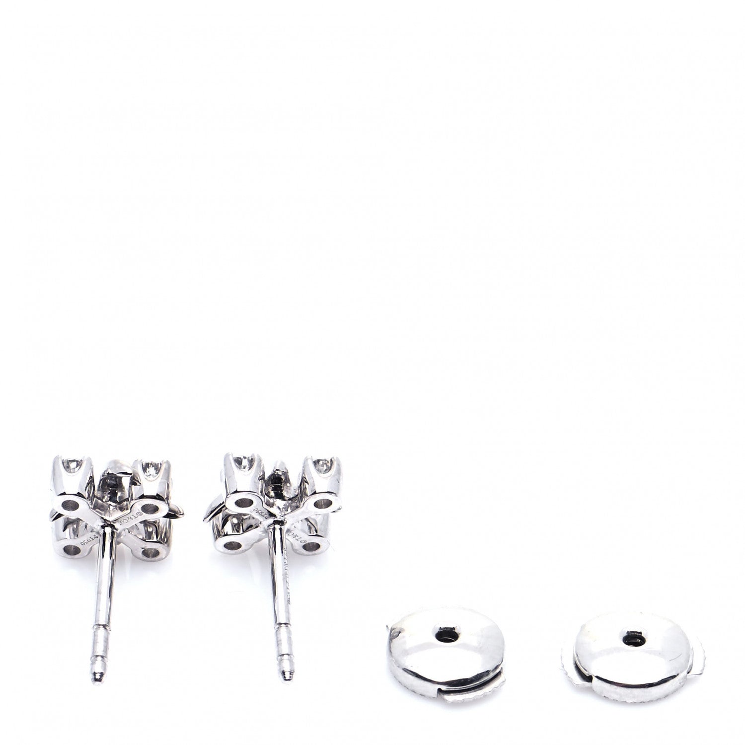 Tiffany Platinum Diamond Schlumberger Lynn Earrings 3 of 6