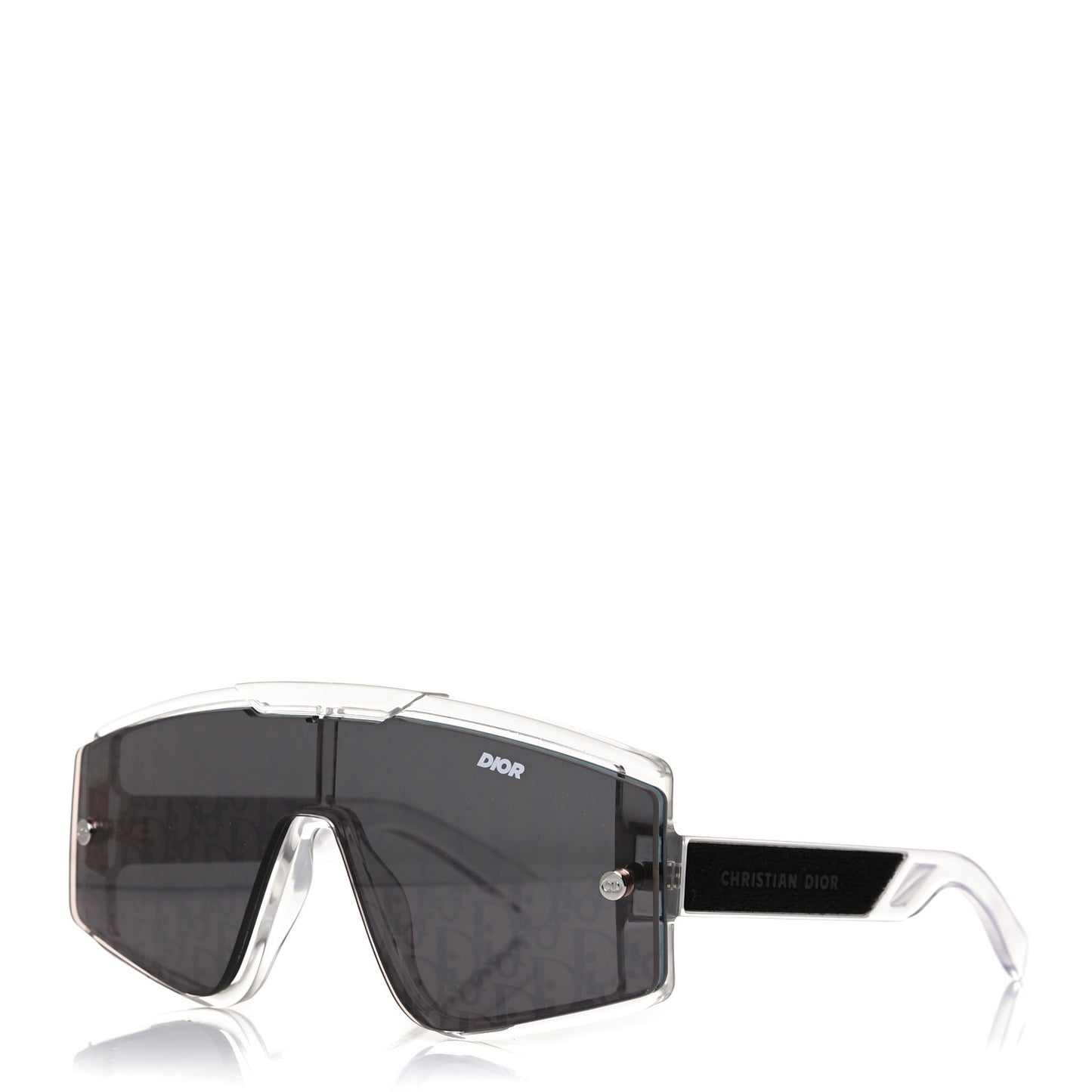 Acetate Diorxtrem MU Oblique Mask Sunglasses Crystal