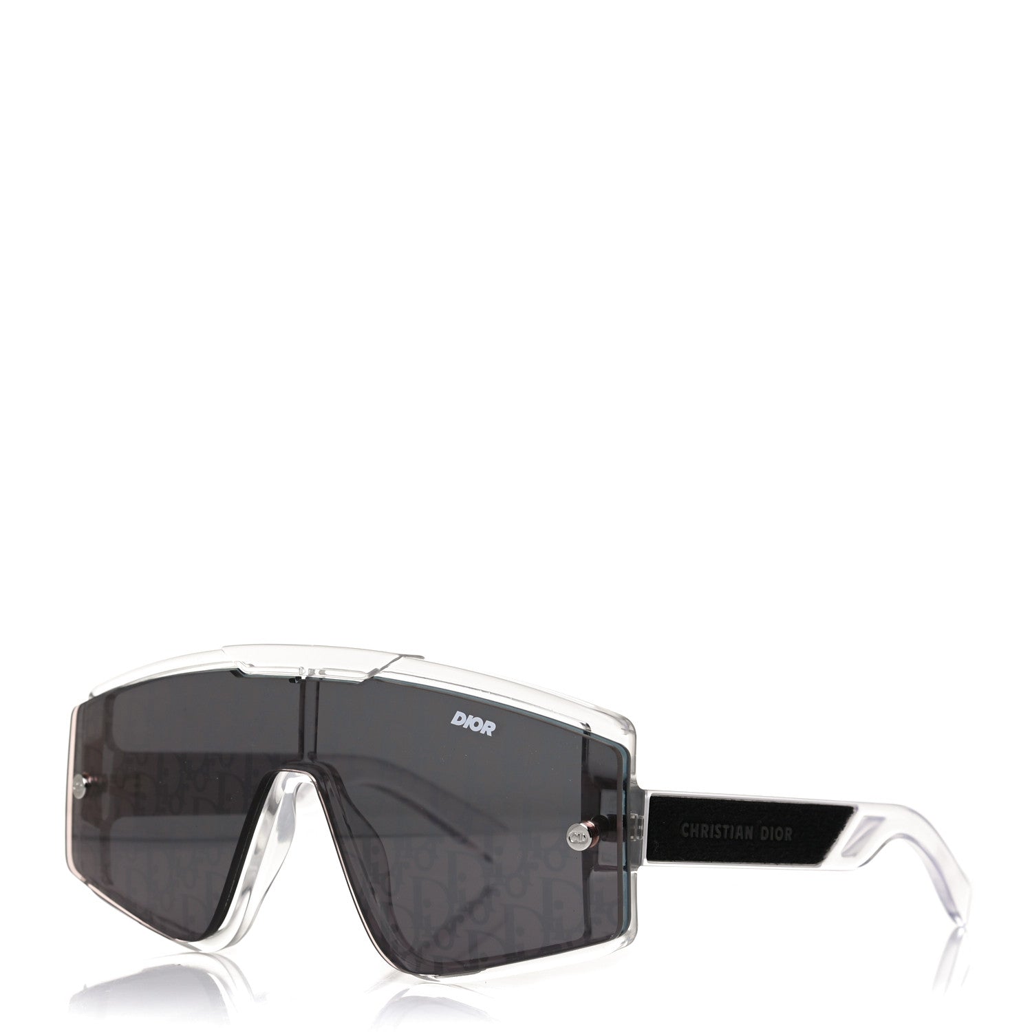 Christian Dior Acetate Diorxtrem MU Oblique Mask Sunglasses Crystal 1 of 7