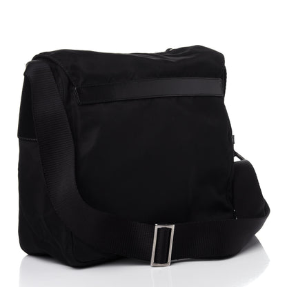 Prada Tessuto Nylon Single Buckle Messenger Bag Black 2 of 9