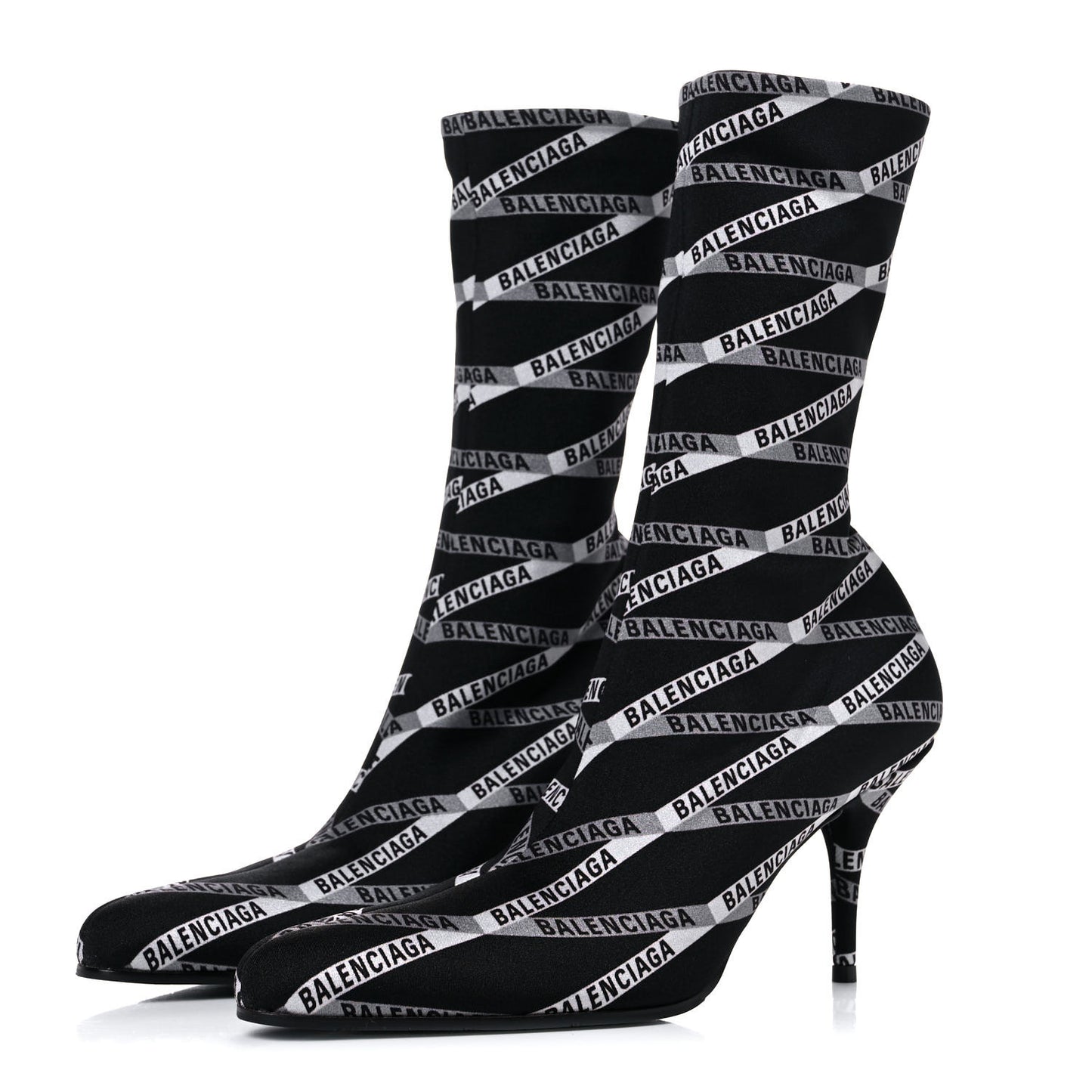 Spandex Losange Monogram 85mm Booties 38 Gris Black