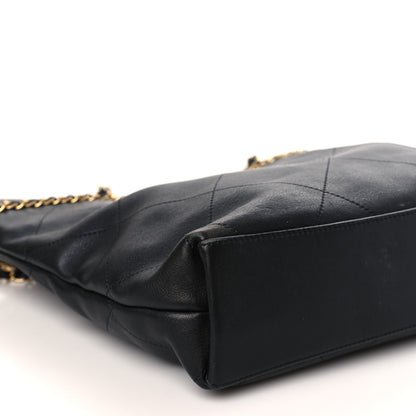 Chanel Calfskin Stitched Small Shopping Tote Black 8 of 11