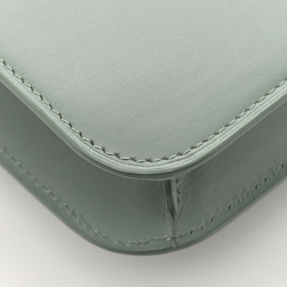 Saint Laurent Smooth Calfskin Carre Satchel Vert Opaline 15 of 18