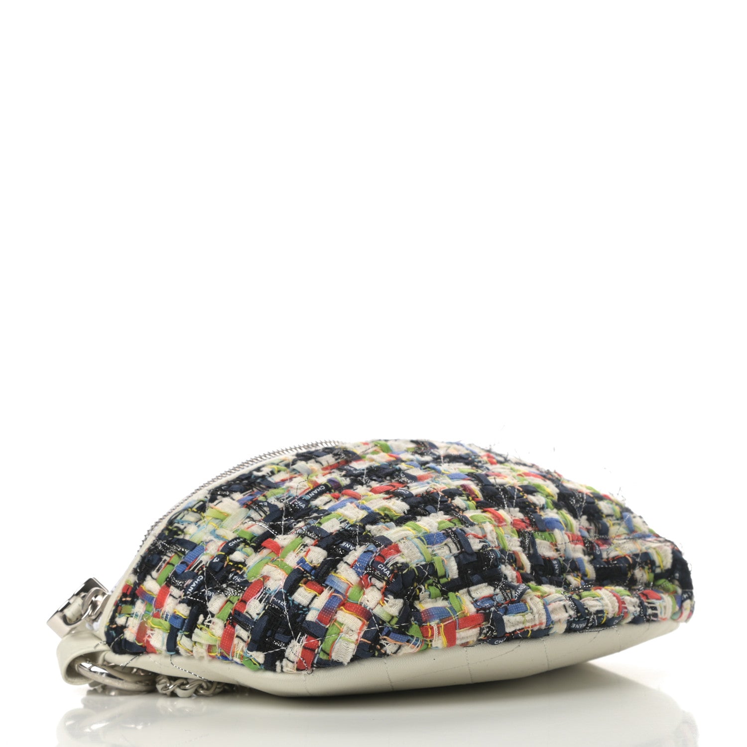 Chanel Lambskin Tweed Waist Bag Ecru Red Blue 4 of 14