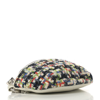 Chanel Lambskin Tweed Waist Bag Ecru Red Blue 4 of 14