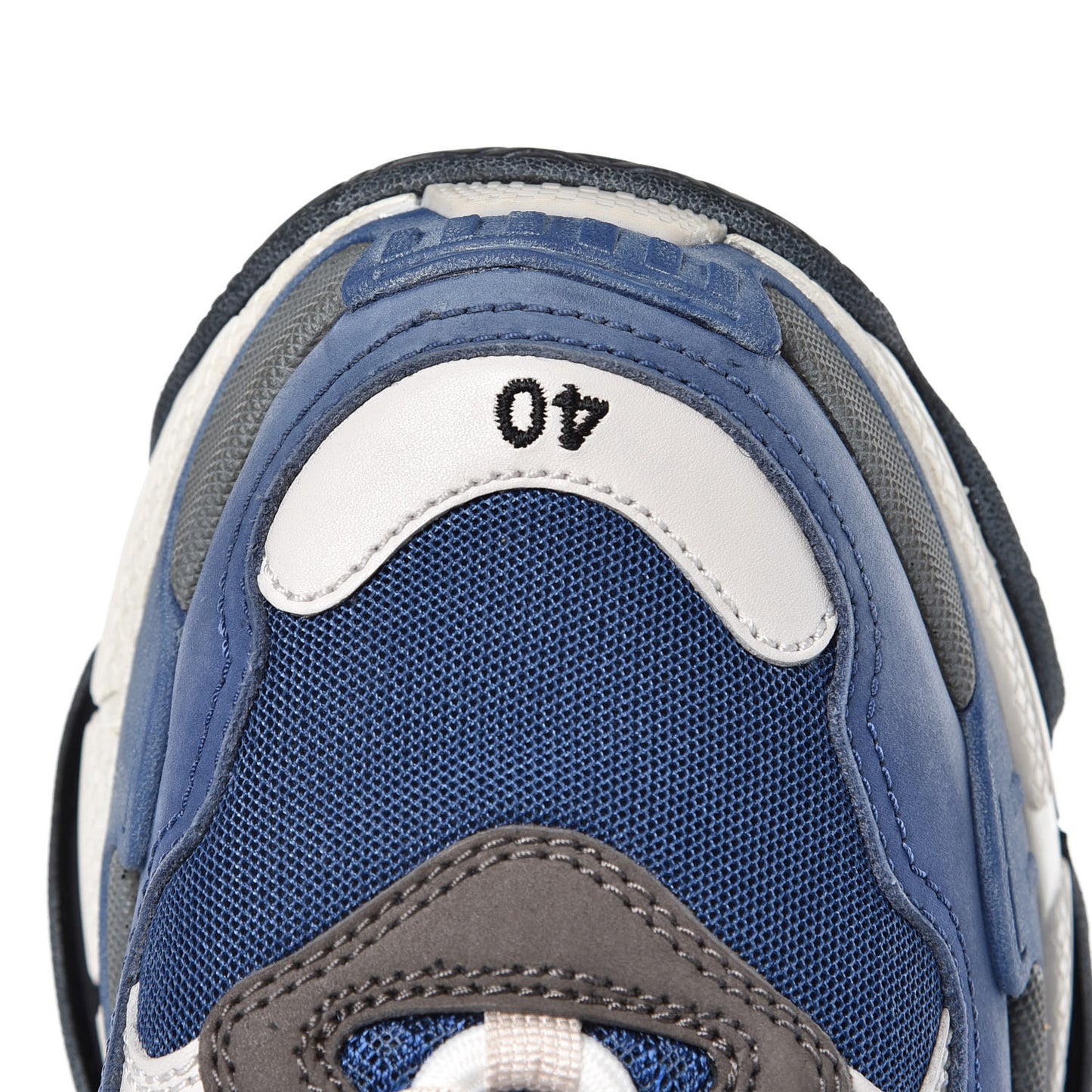Mesh Nubuck Mens Triple S Sneakers 40 Navy Gris