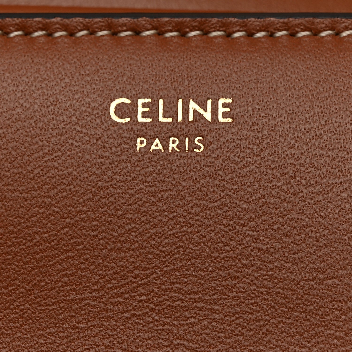 Celine Shiny Calfskin Triomphe Compact Wallet Natural Tan 5 of 10