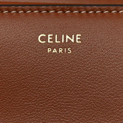 Celine Shiny Calfskin Triomphe Compact Wallet Natural Tan 5 of 10