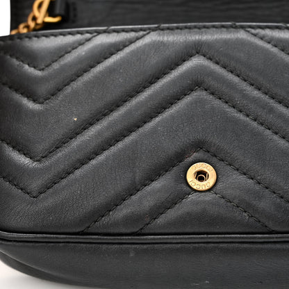 Gucci Calfskin Matelasse Super Mini GG Marmont Shoulder Bag Black 13 of 13