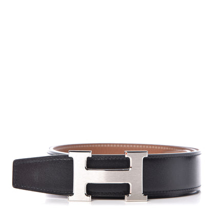 Hermes Box Togo 32mm H Belt 85 Black Gold 1 of 10