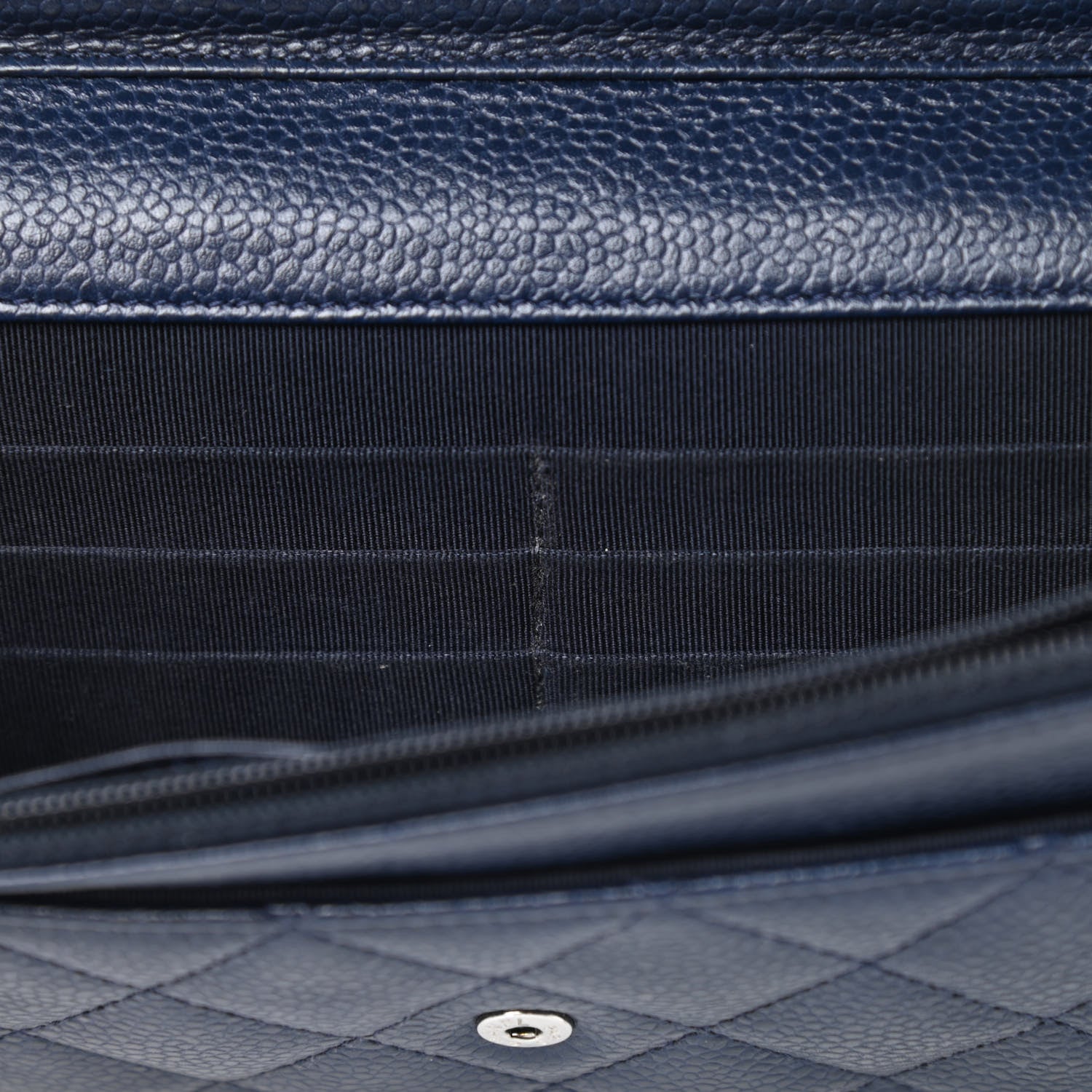 Chanel Caviar Quilted Wallet On Chain WOC Navy Blue 13 of 14