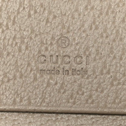 Gucci GG Supreme Monogram Textured Dollar Calfskin Web Ophidia Card Case Beige Mystic White Oatmeal 6 of 8