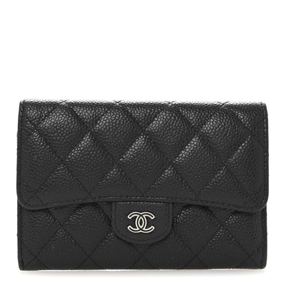 Chanel Caviar Quilted Small Flap Wallet Black 1 of 12