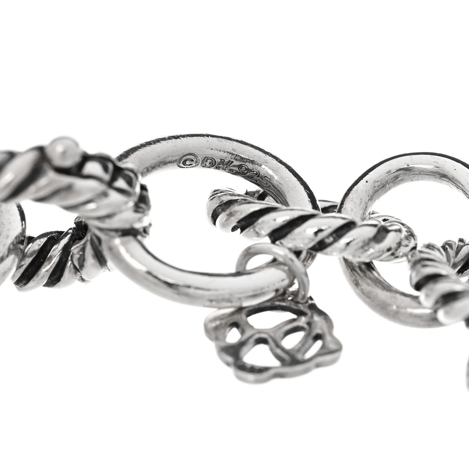David Yurman Sterling Silver 10mm Medium Oval Link Bracelet 3 of 3