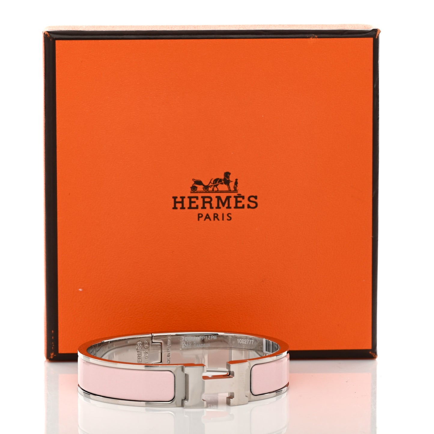 Enamel Narrow Clic Clac H Bracelet PM Rose Candeur