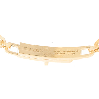 Hermes 18K Yellow Gold Diamond Pave PM Kelly Chaine Bracelet SH 3 of 4