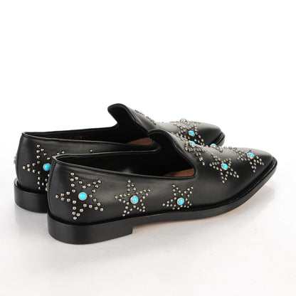Valentino Garavani Nappa Star Studded Cabochon Loafers 37.5 Black 4 of 8