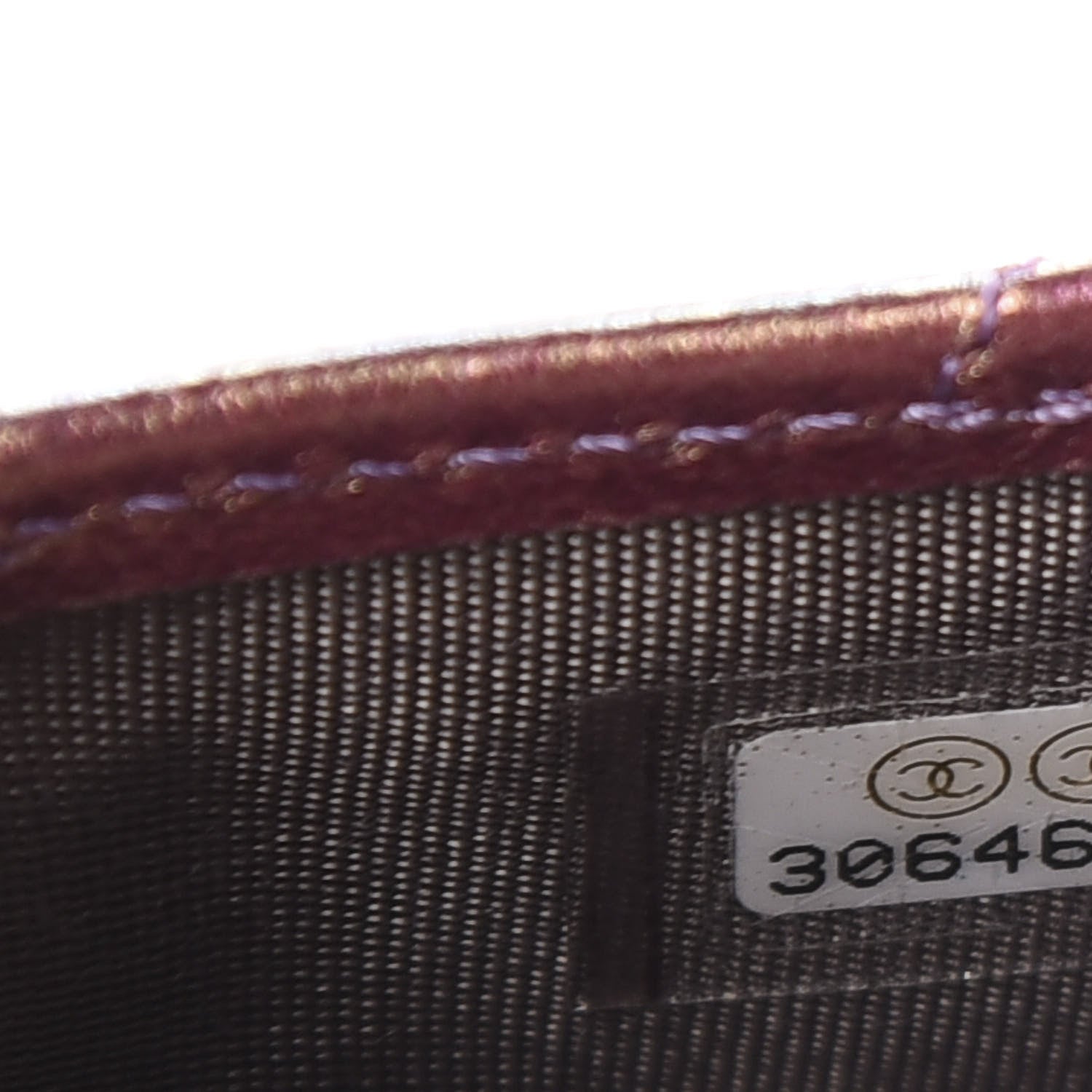 Chanel Iridescent Lambskin Quilted Card Holder Purple 8 of 9