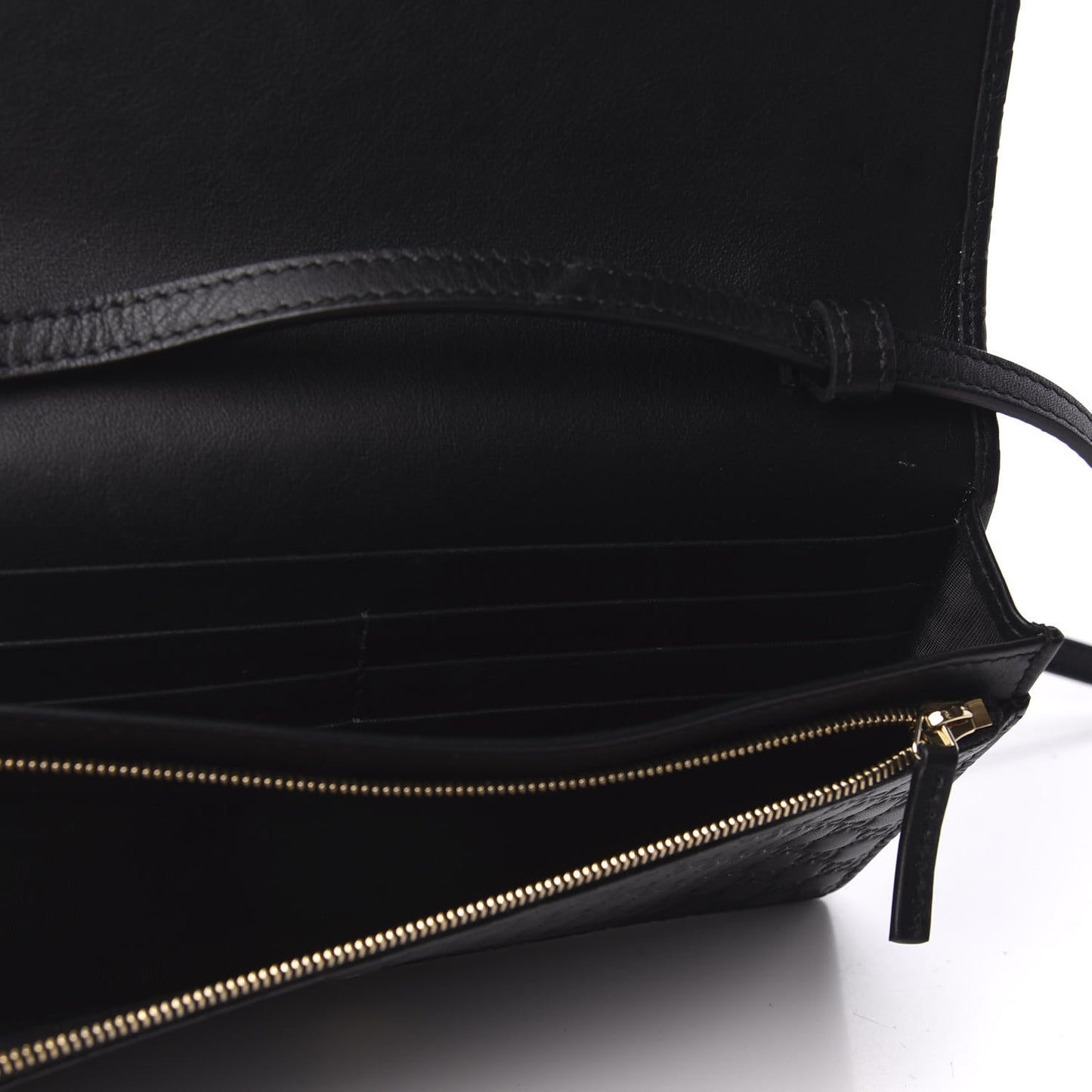 Microguccissima Crossbody Wallet Black