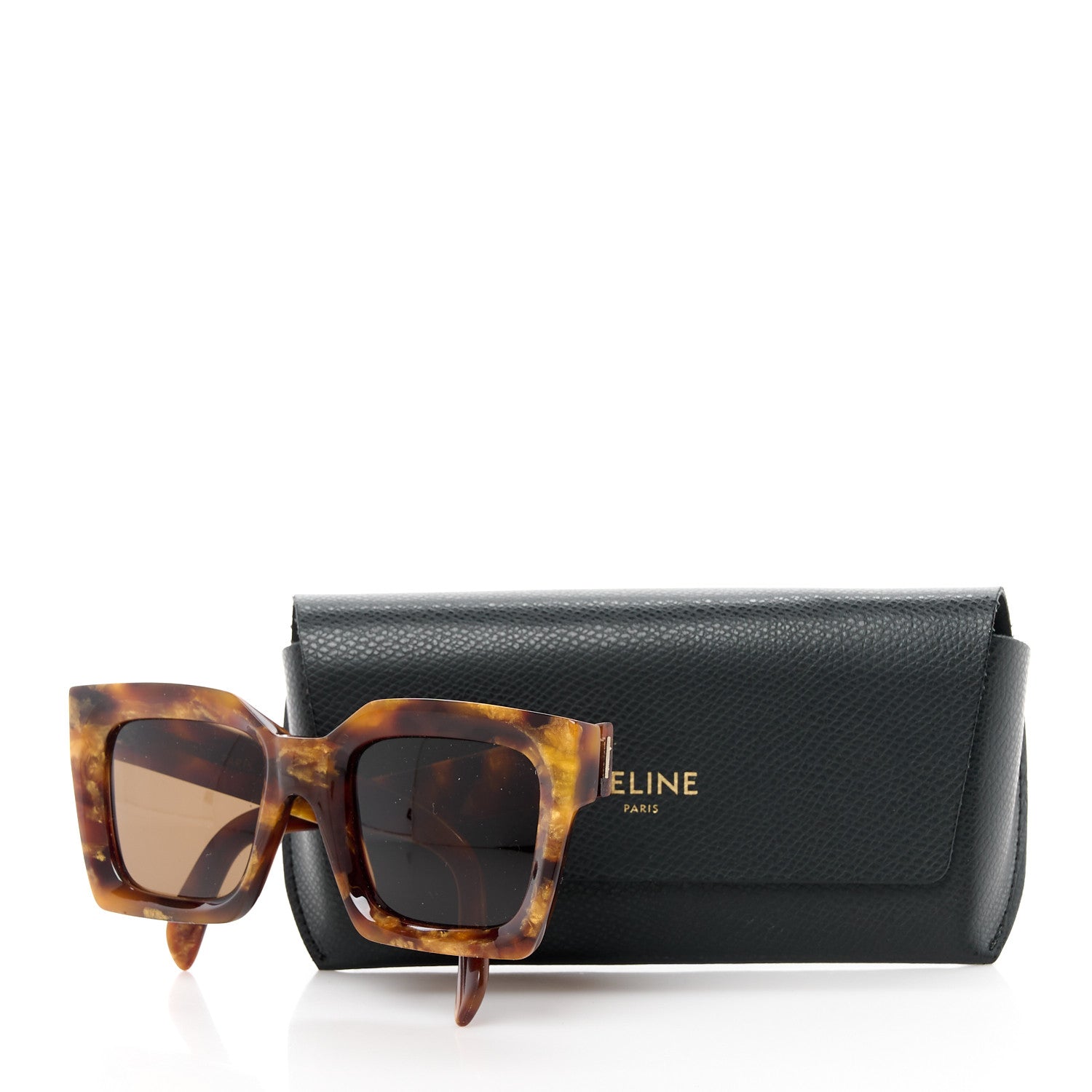 Celine Acetate Square Sunglasses CL40130I Havana 9 of 9